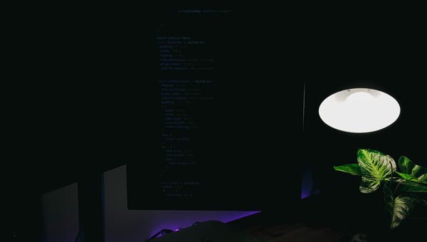 Desk in the dark