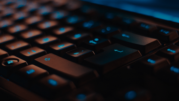 Keyboard with blue light