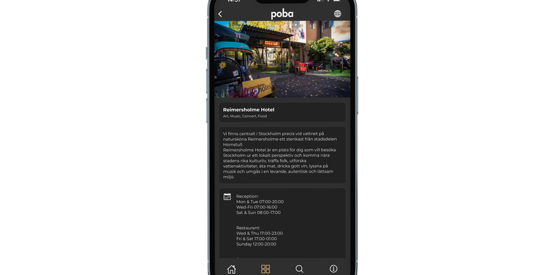 Poba organisation on mobile